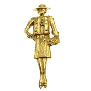 Chanel Mademoiselle Brooch Gold